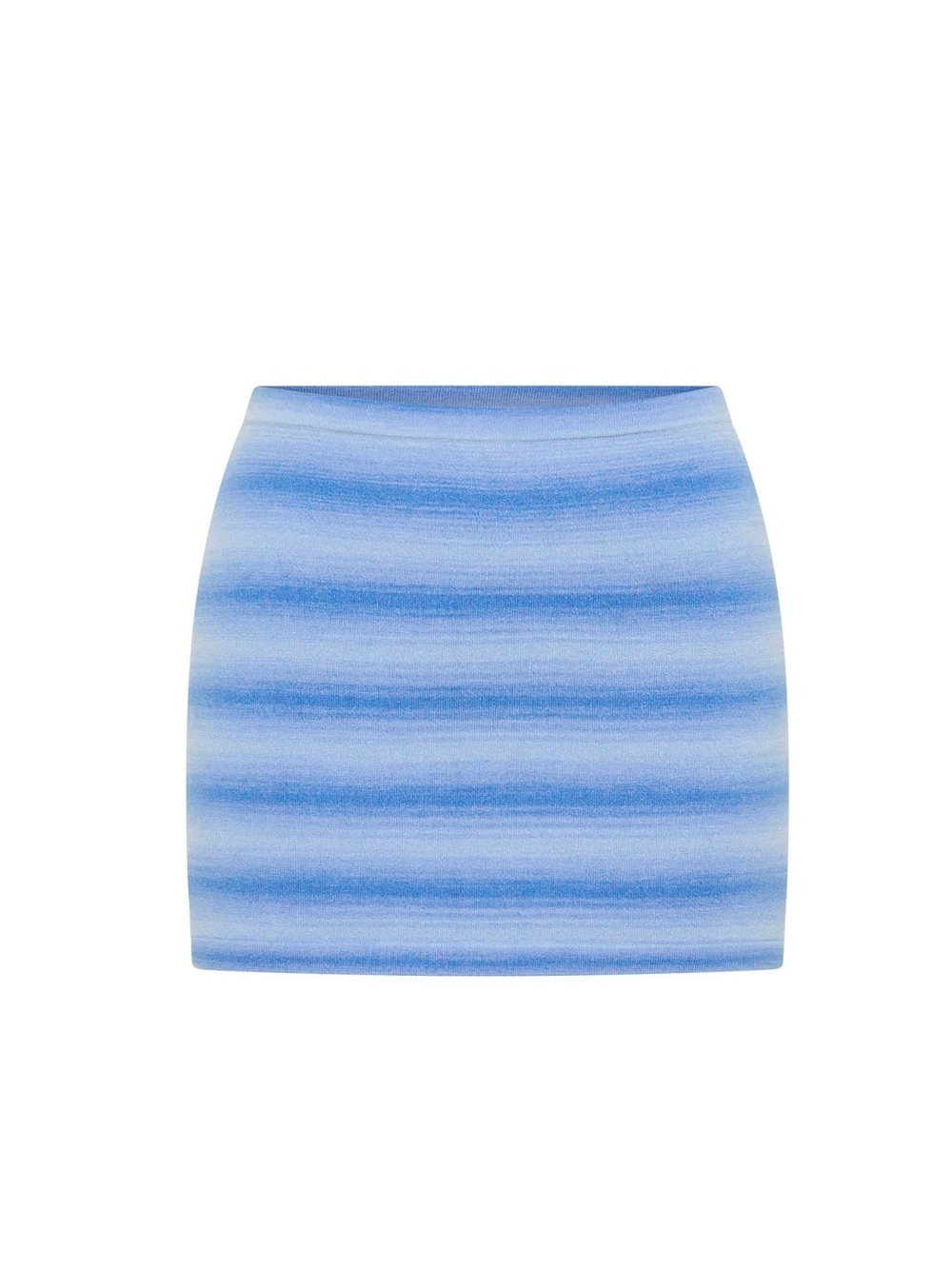NWT I AM DELILAH. Mia Mini Skirt in Cerulean Blue Stripe Knit Micro Soft Coverup
